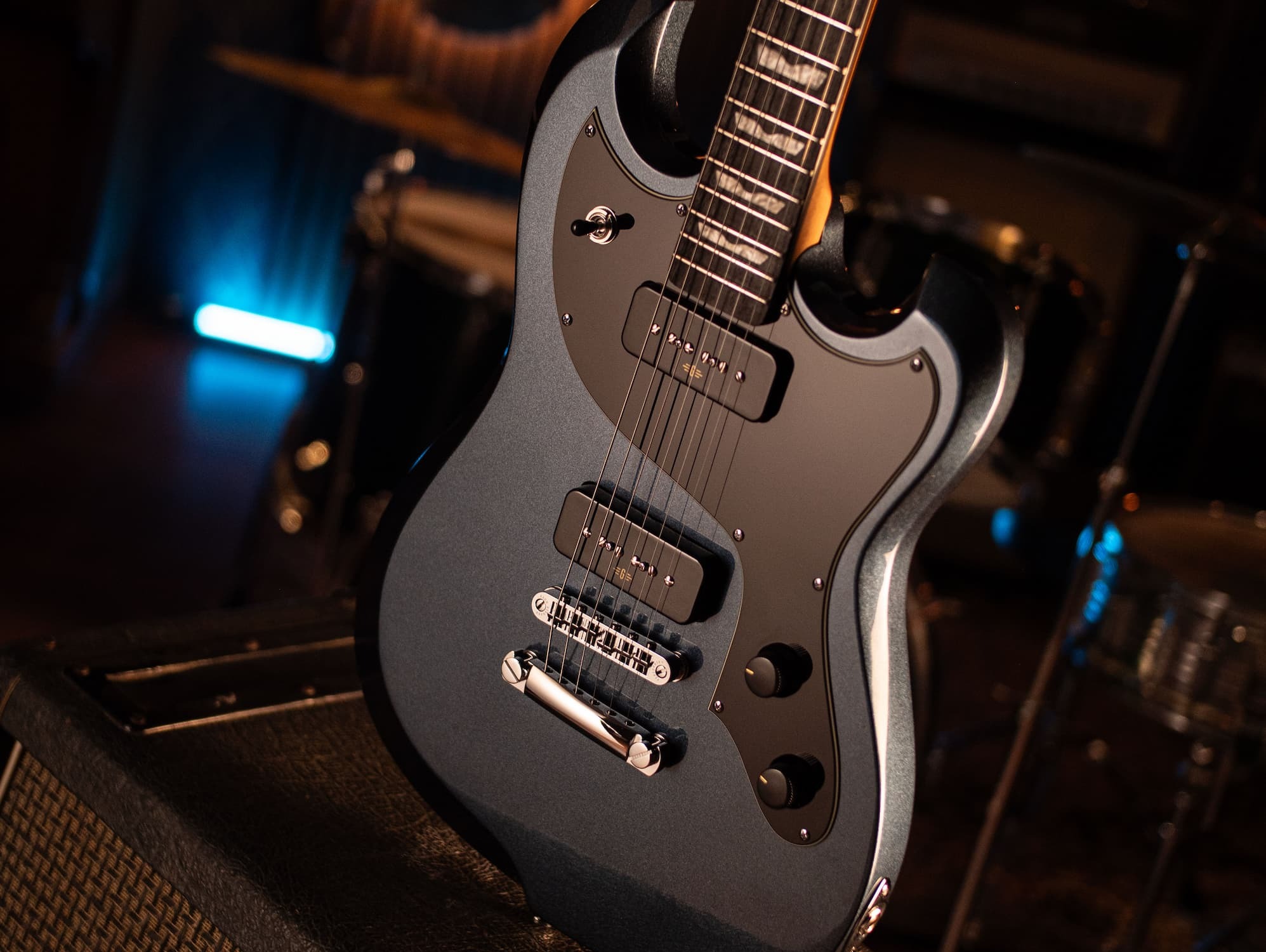 an image of a guitar on stage