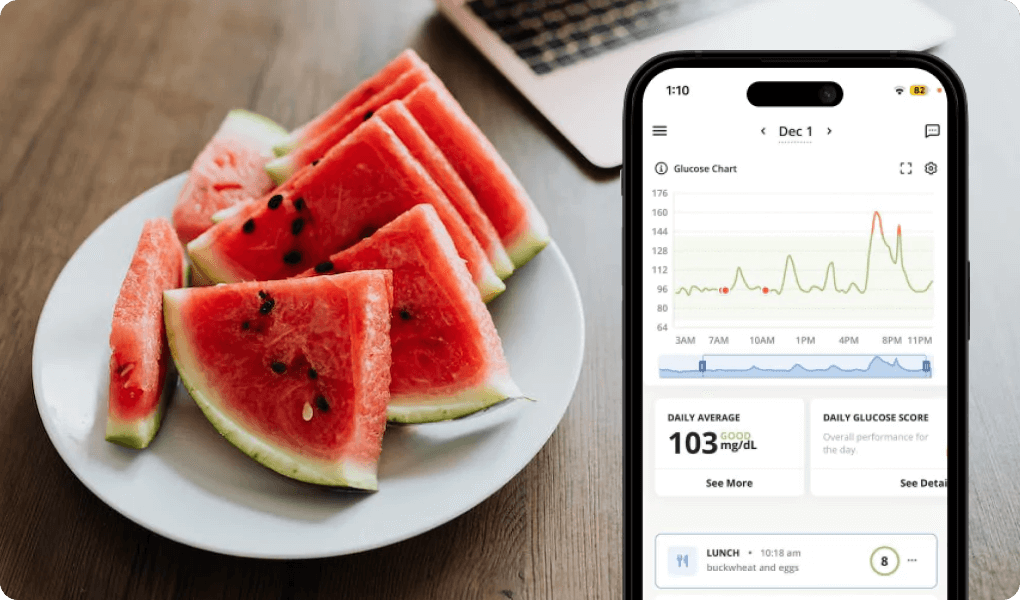 How does watermelon impact your blood glucose levels? NutriSense