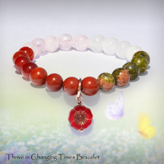 The Thrive In Changing Times Sacred Red Hibiscus Bracelet