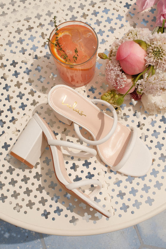 Image of Addien White High Heel Sandals