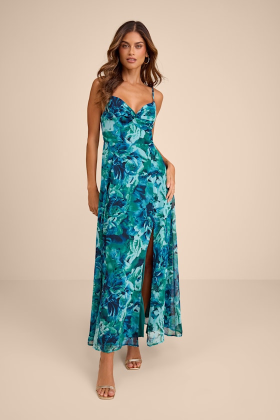 Image of Sincerely Poised Light Blue Backless Bustier Tiered Maxi Dress