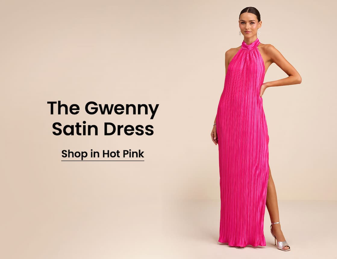 Shop_Gwenny_Hot_Pink_Satin_Plisse_Maxi_Dress​