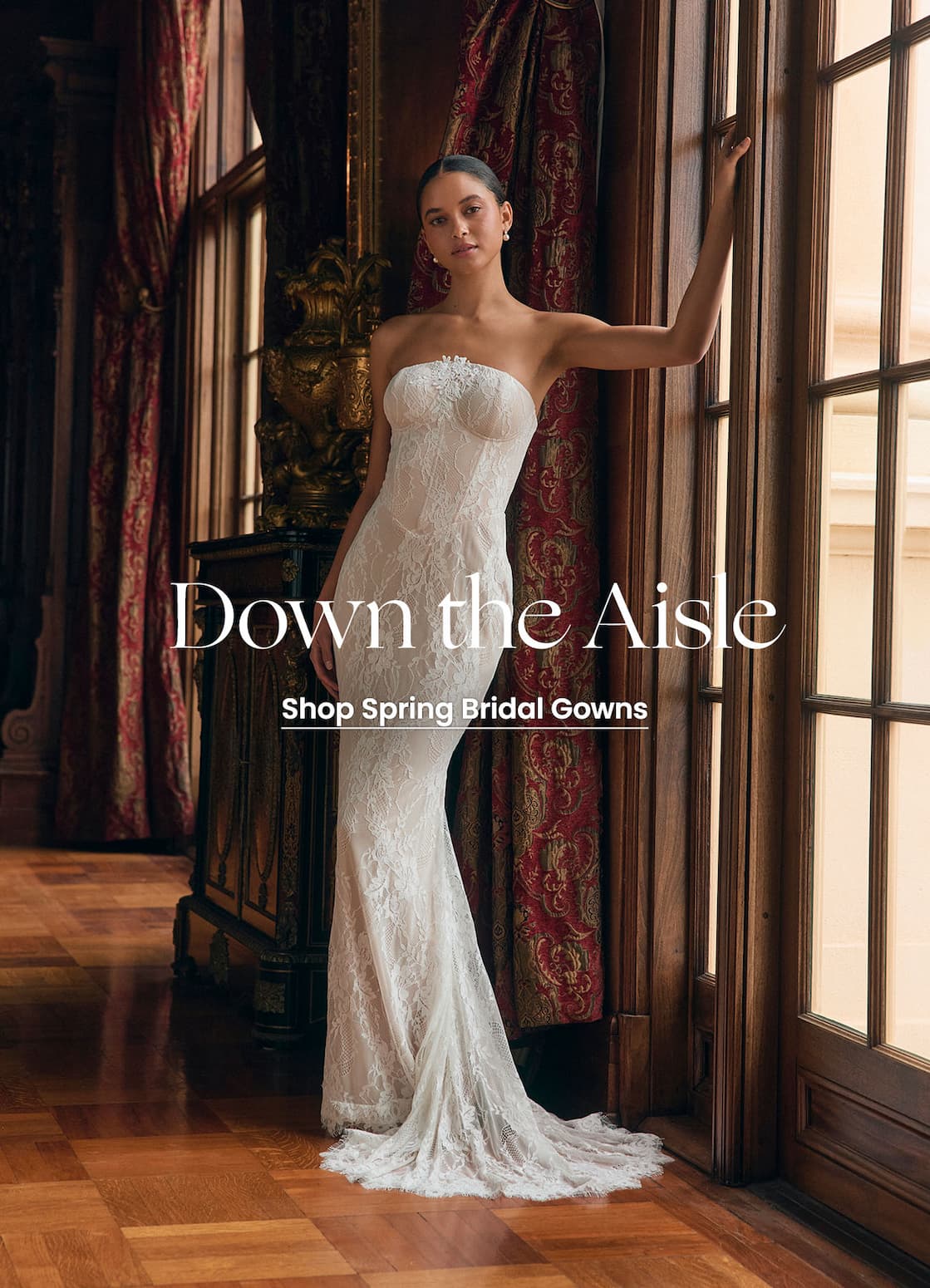 Down the aisle in spring bridal gowns