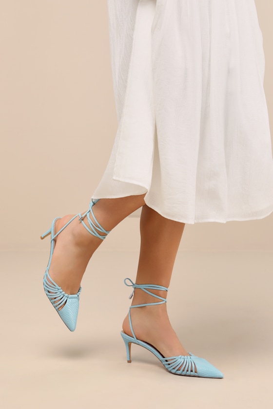 Image of Antonnia White Strappy High Heel Ankle Wrap Sandals
