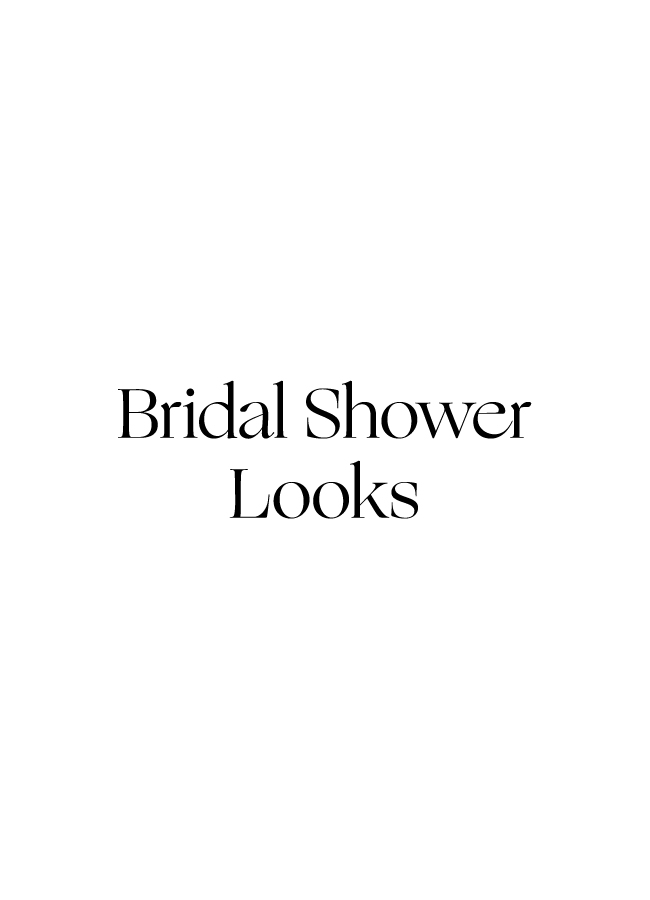 Bridal shower looks