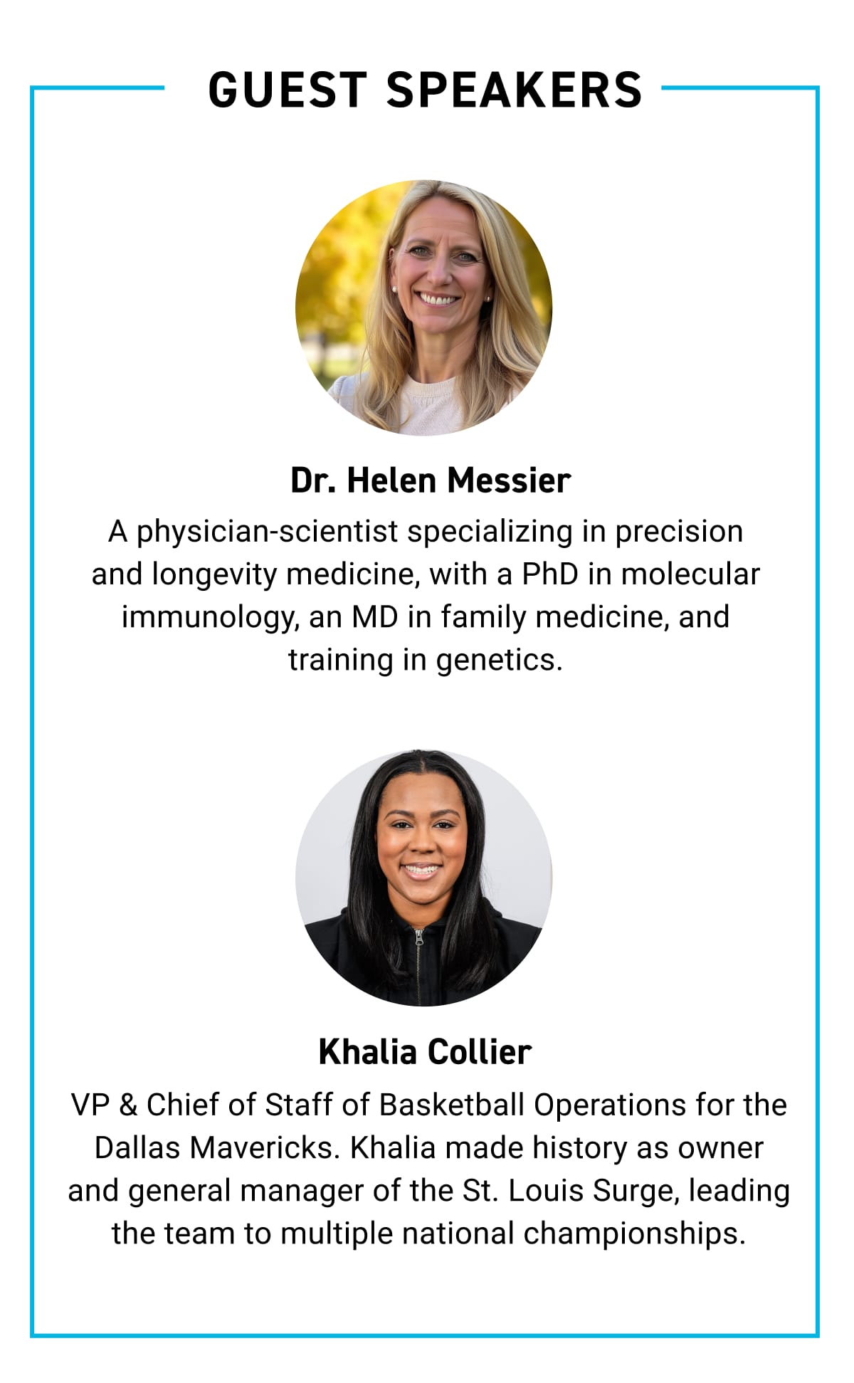Keynote & Fireside Chat with Dr. Helen Messier, a physician-scientist specializing in precision and longevity medicine