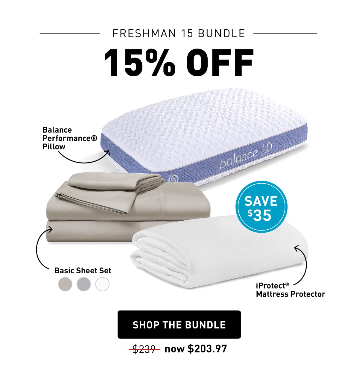 Freshman 15% off bundle