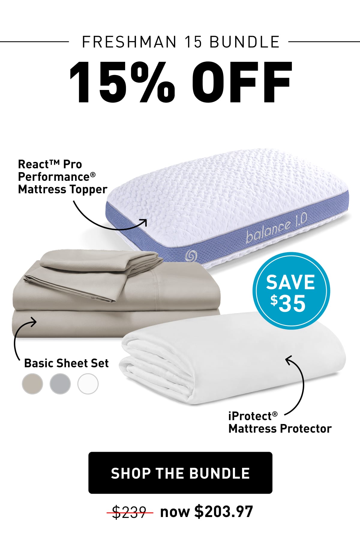 Freshman 15% off bundle