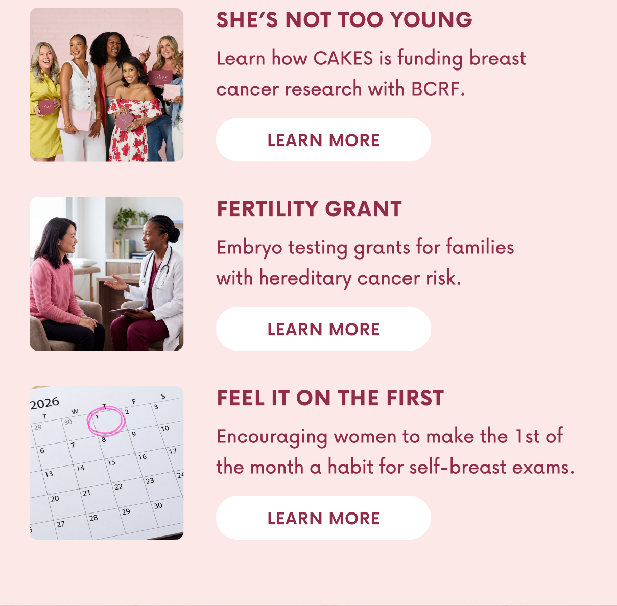 CAKES Body learn more about care program