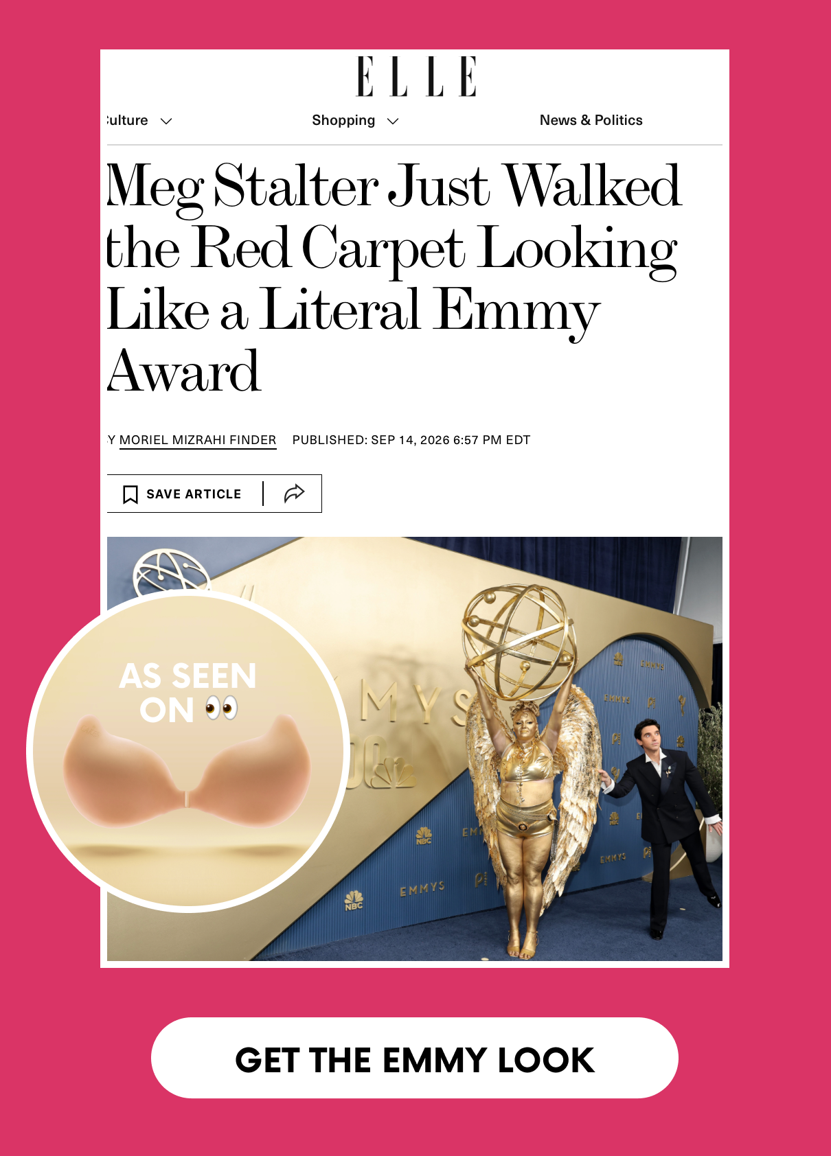 ELLE Meg Stalter on the red carpet
