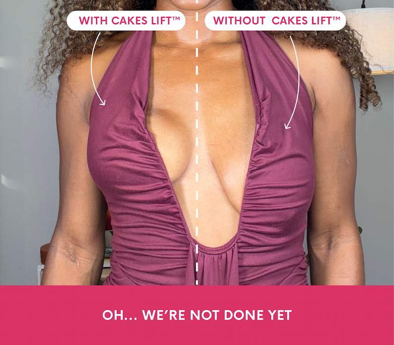 Image of woman with product and without