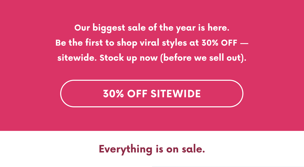 30% OFF SITEWIDE