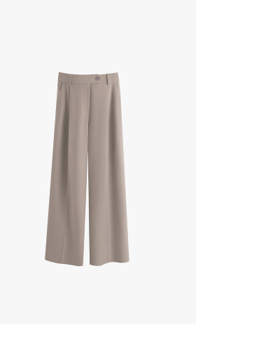 Wool Wide Leg Pant Clay