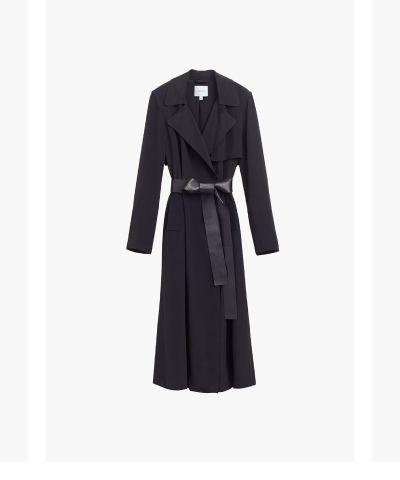 Silk Classic Trench Black