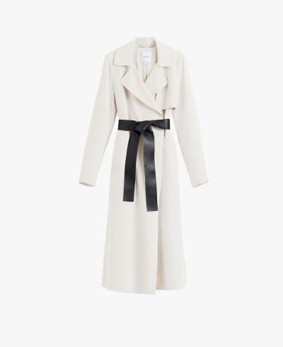 Silk Classic Trench White