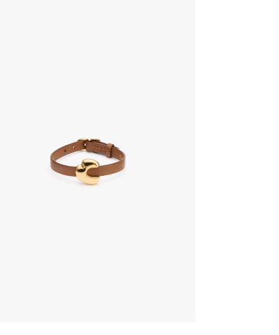 Celestia Leather Bracelet Dark Chestnut