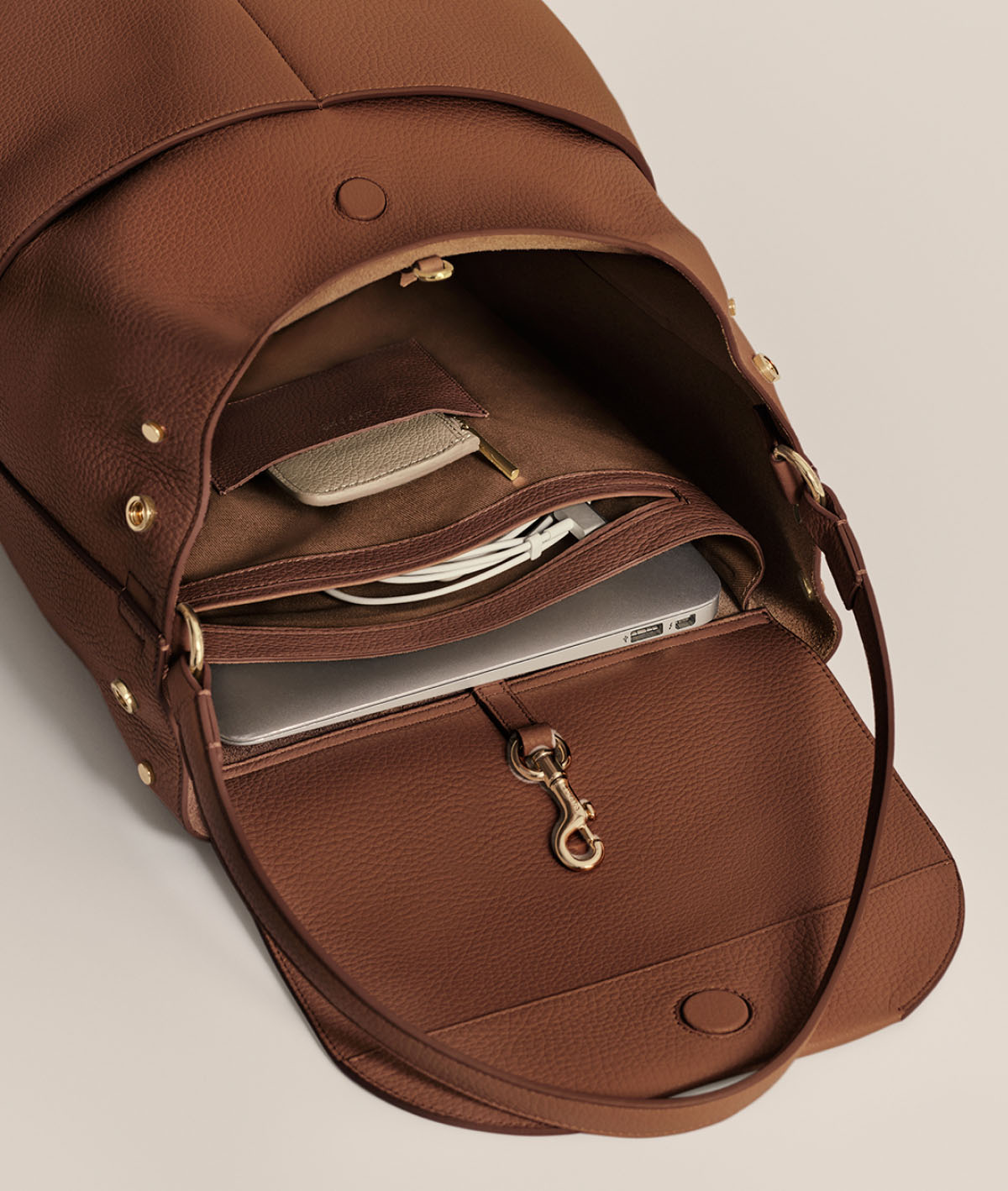 Leather Backpack Dark Chestnut