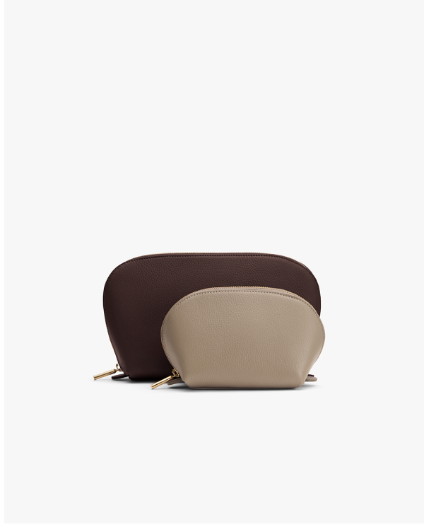 Travel Case Set Cocoa/ Pebble