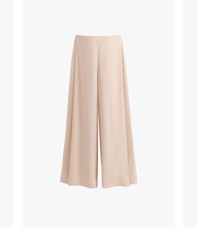 Linen Pleated Pant Sand