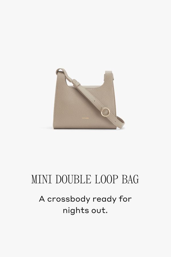 MINI DOUBLE LOOP BAG A crossbody ready for nights out.