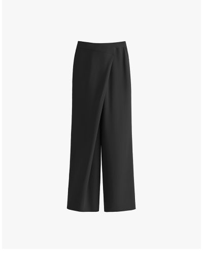 Silk Overlay Pant Black