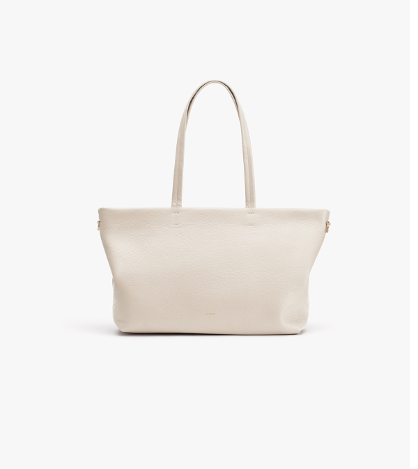 Small Easy Zipper Tote Ecru