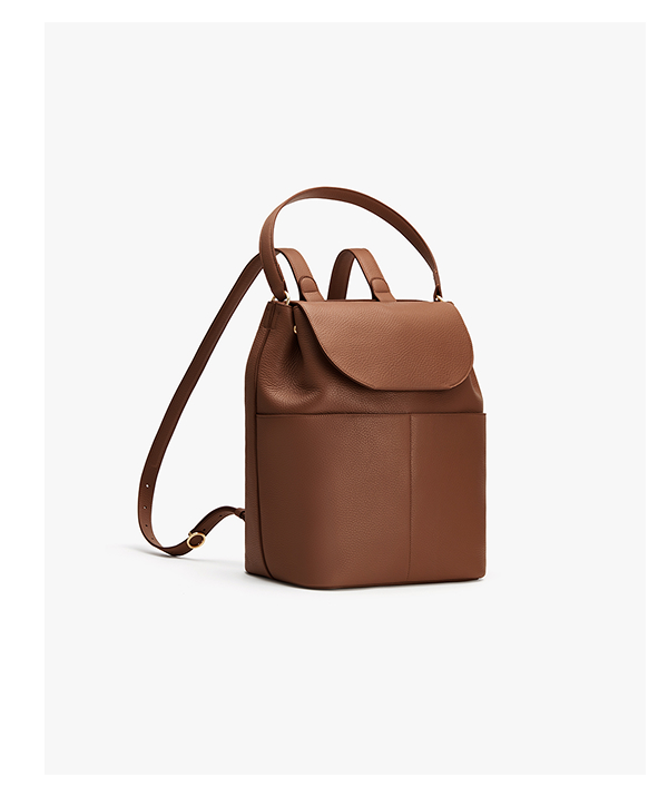 Leather Backpack 13-Inch Dark Chestnut