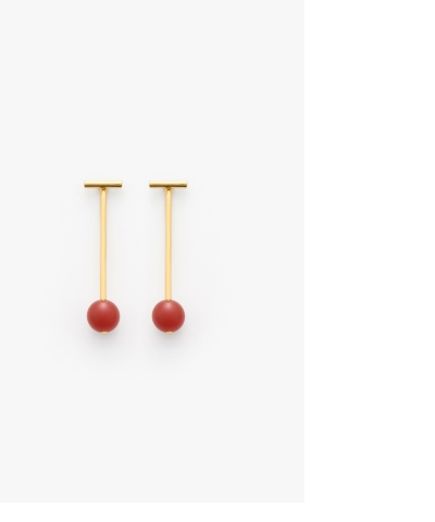 Cerise Bar Ear Jacket Earrings