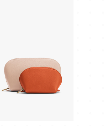 Travel Case Set Blush/ Burnt Orange