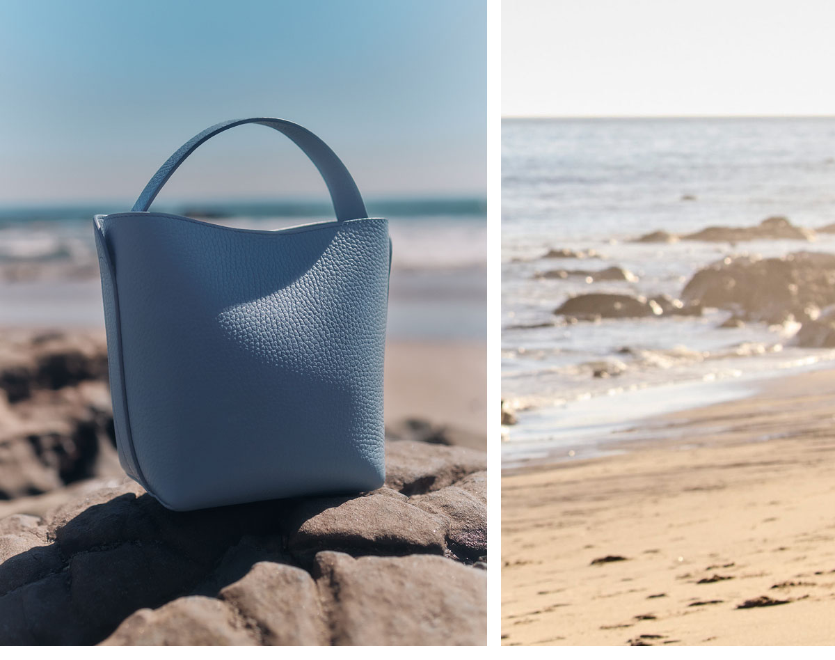 Mini Linea Bucket Bag Azure