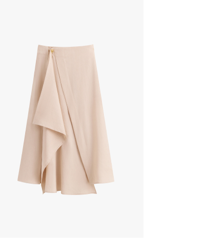 Linen Wrap Skirt Sand