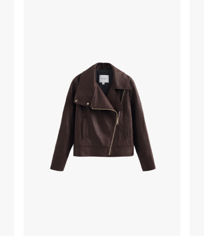 Leather Moto Jacket Toffee