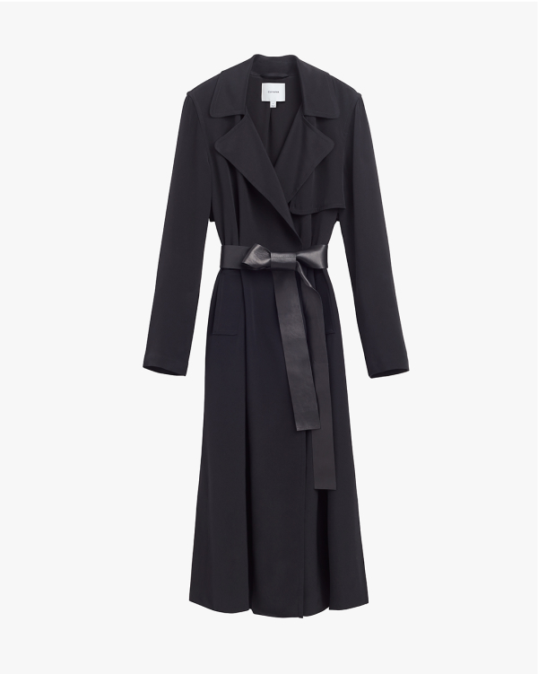 Silk Classic Trench Black