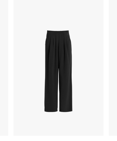 Silk Wide Leg Pant Black