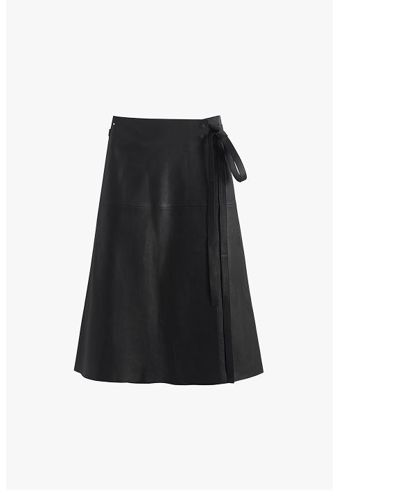 Leather Wrap Skirt
