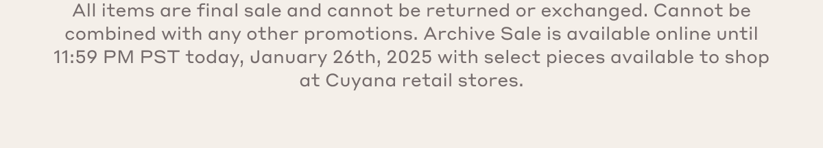 Sale Exclusions