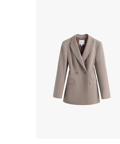 Wool Cinched Blazer Clay