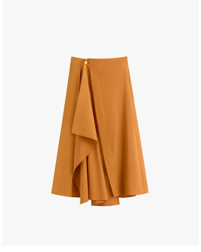 Linen Wrap Skirt Saffron