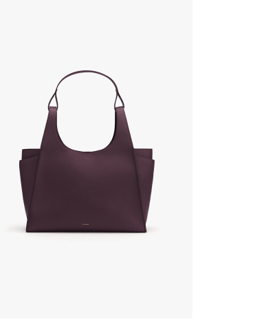 Double Loop Satchel Plum