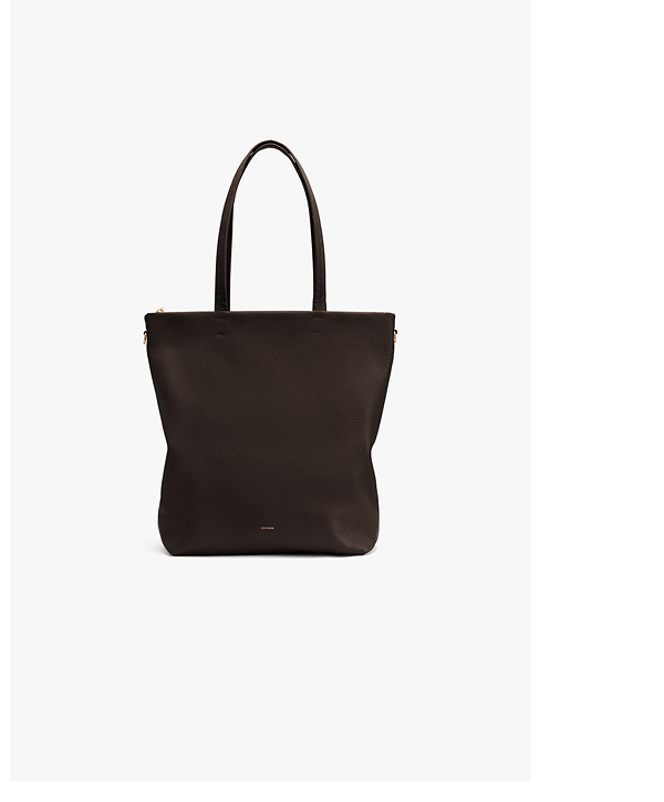 Tall Easy Zipper Tote Mocha
