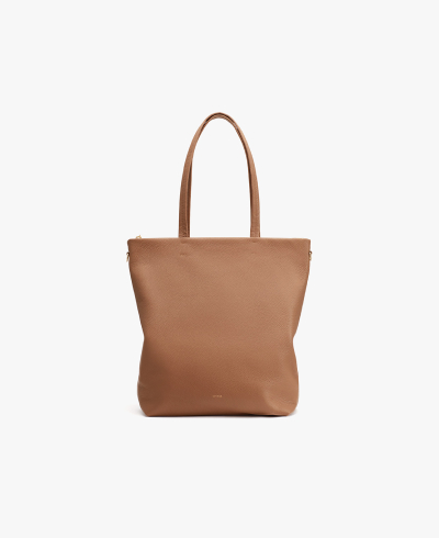 Tall Easy Zipper Tote Caranel