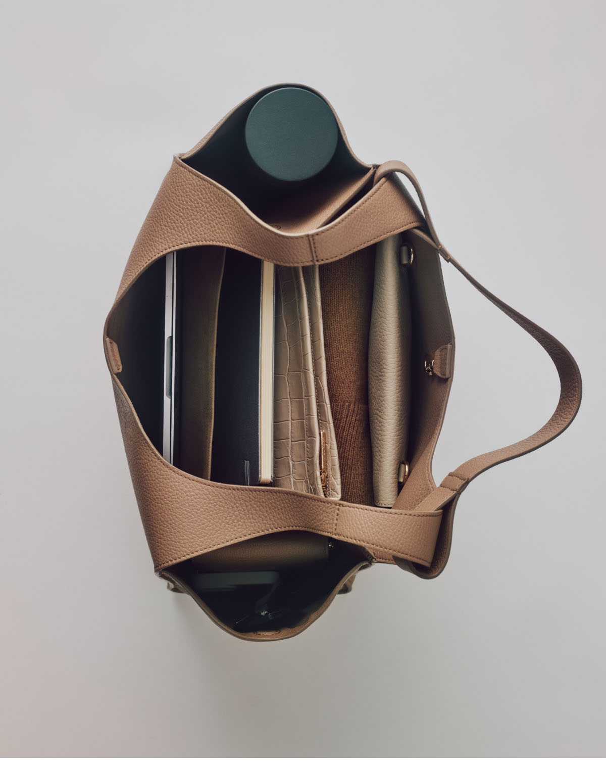 Double Loop Satchel Cappuccino