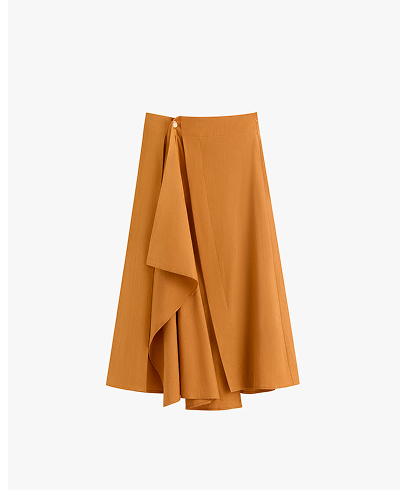 Linen Wrap Skirt Saffron