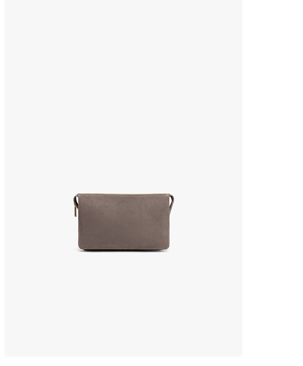 Tria Clutch Clay Suede