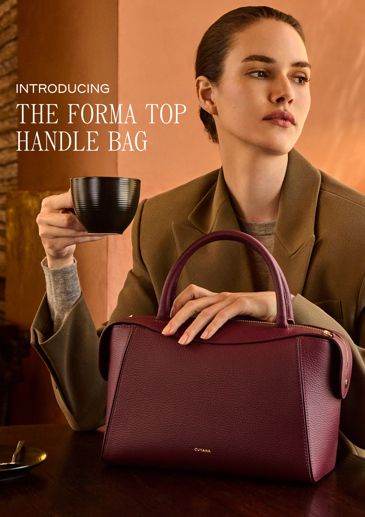 INTRODUCING THE FORMA TOP HANDLE BAG