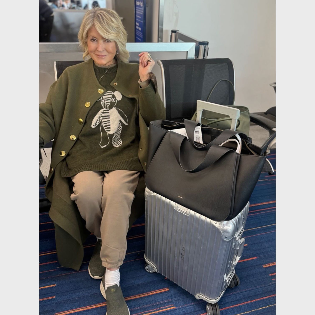 Martha Stewart and the Mila Satchel in Black