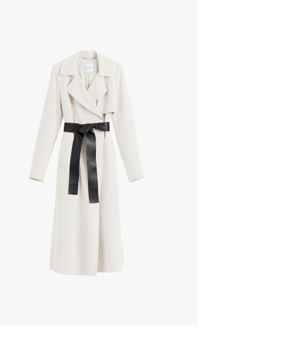 Silk Classic Trench White