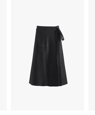 Leather Wrap Skirt