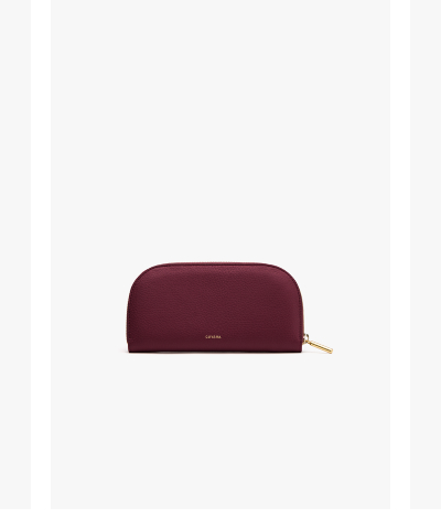 Curved Zip Wallet Cherry