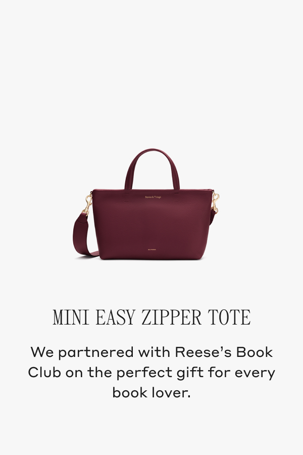 Mini Easy Zipper Tote Cherry Reese's Book Club We partnered with Reese's Book Club on the perfect gift for every book lover.